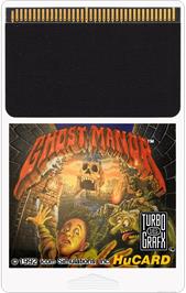 Cartridge artwork for Ghost Manor on the NEC TurboGrafx-16.