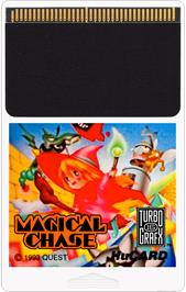 Cartridge artwork for Magical Chase on the NEC TurboGrafx-16.