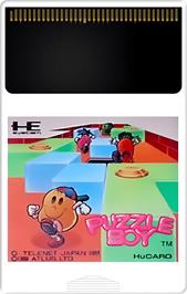 Cartridge artwork for Puzzle Boy on the NEC TurboGrafx-16.