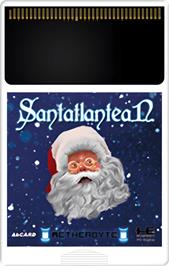 Cartridge artwork for Santatlantean on the NEC TurboGrafx-16.