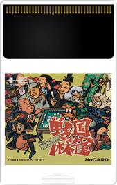 Cartridge artwork for Sengoku Mahjong on the NEC TurboGrafx-16.