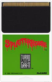 Cartridge artwork for Splatterhouse on the NEC TurboGrafx-16.