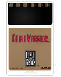 Cartridge artwork for The Ninja Warriors on the NEC TurboGrafx-16.