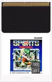 Cartridge artwork for Tv Sports Football on the NEC TurboGrafx-16.
