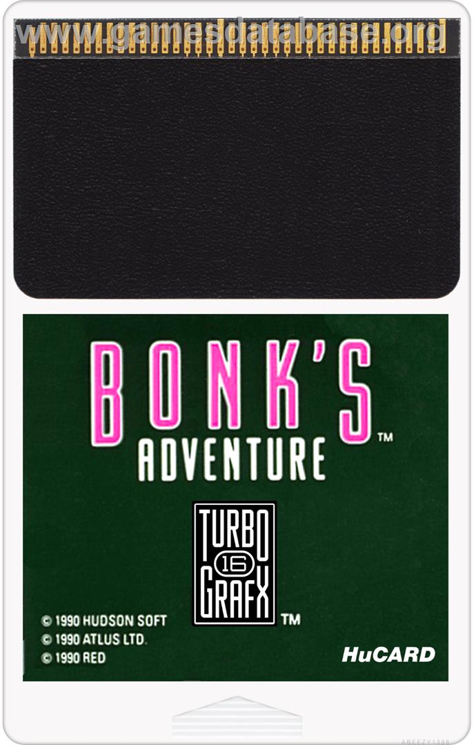 Bonk's Adventure - NEC TurboGrafx-16 - Artwork - Cartridge