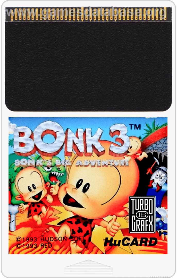 Bonk 3 - Bonk's Big Adventure - NEC TurboGrafx-16 - Artwork - Cartridge