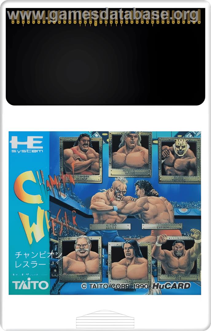 Champion Wrestler - NEC TurboGrafx-16 - Artwork - Cartridge