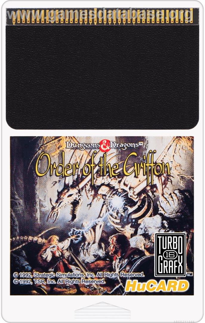 Dungeons and Dragons - Order of the Griffon - NEC TurboGrafx-16 - Artwork - Cartridge