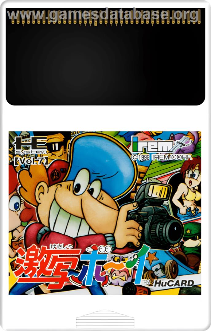 Gekibo - Gekisha Boy - NEC TurboGrafx-16 - Artwork - Cartridge