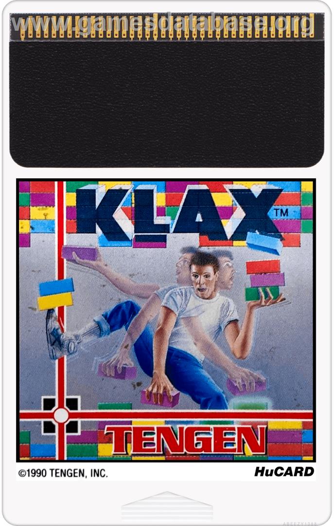 Klax - NEC TurboGrafx-16 - Artwork - Cartridge