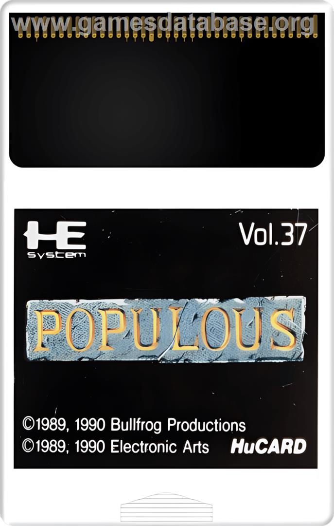 Populous - NEC TurboGrafx-16 - Artwork - Cartridge