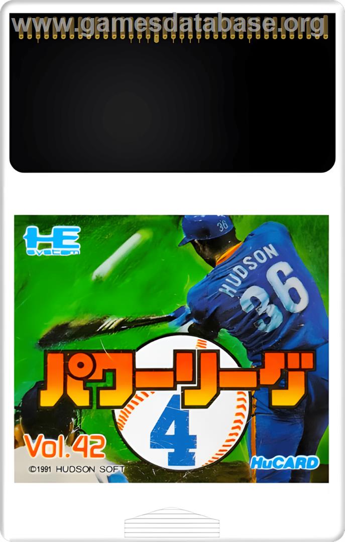 Power League 4 - NEC TurboGrafx-16 - Artwork - Cartridge