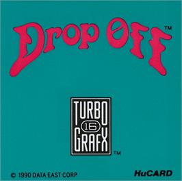 Top of cartridge artwork for Drop Off on the NEC TurboGrafx-16.