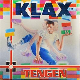 Top of cartridge artwork for Klax on the NEC TurboGrafx-16.