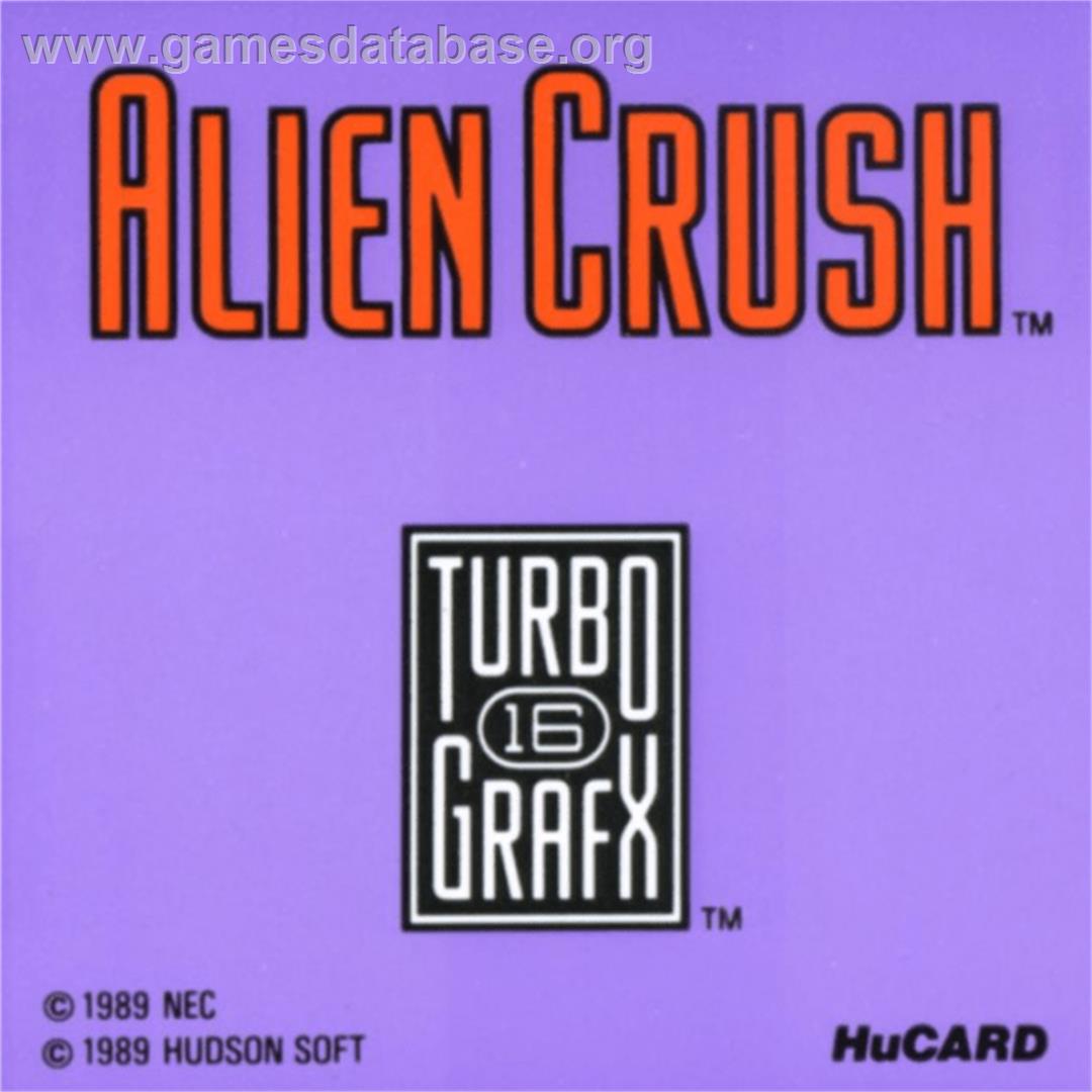 Alien Crush - NEC TurboGrafx-16 - Artwork - Cartridge Top