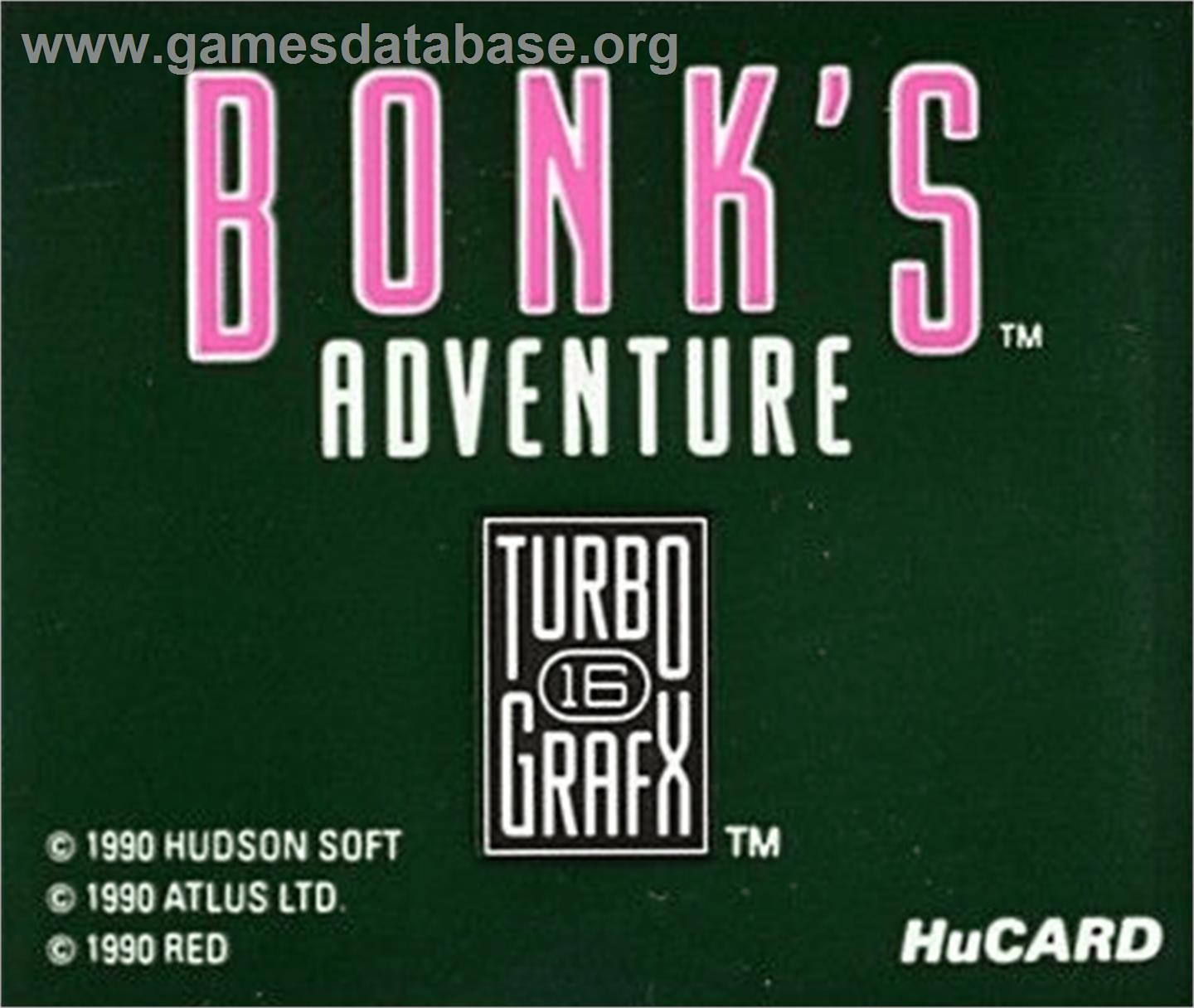 Bonk's Adventure - NEC TurboGrafx-16 - Artwork - Cartridge Top