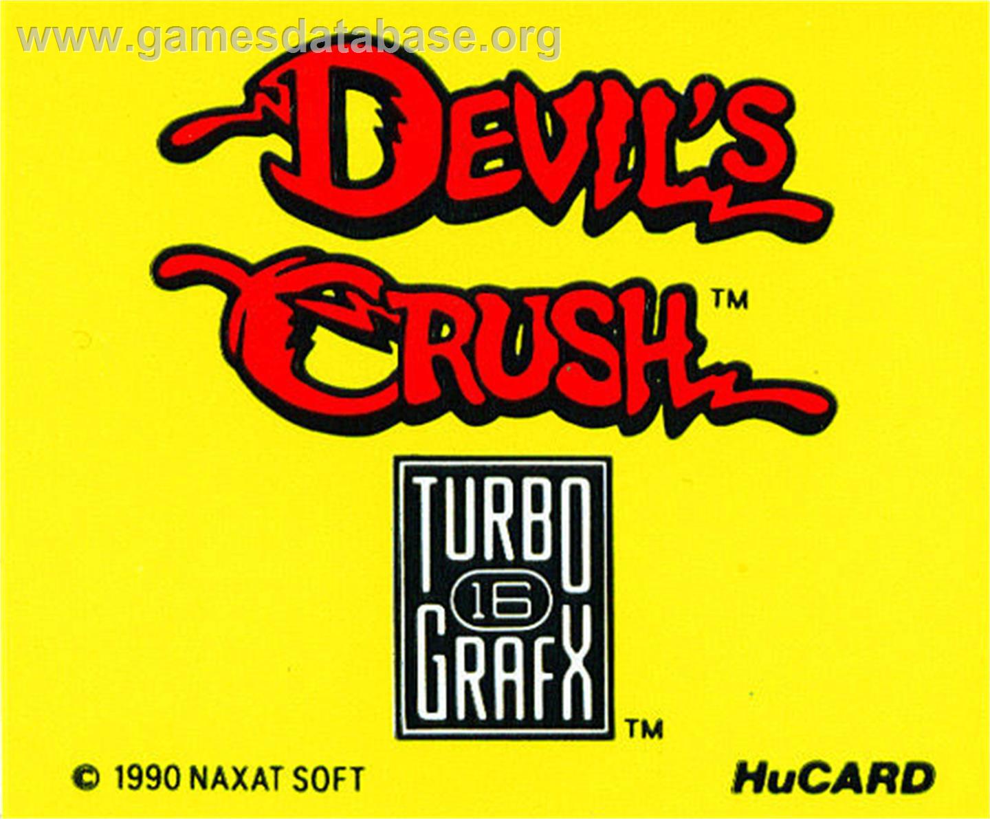 Devil's Crush - NEC TurboGrafx-16 - Artwork - Cartridge Top