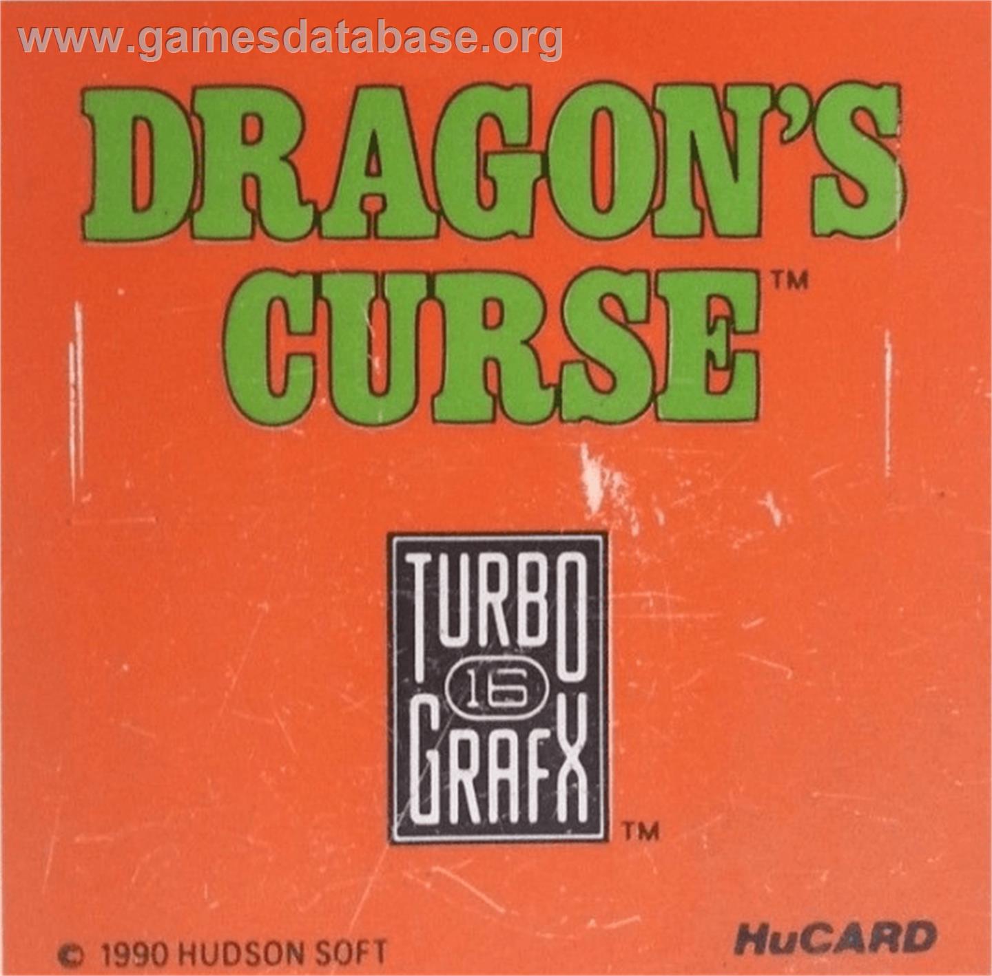 Dragon's Curse - NEC TurboGrafx-16 - Artwork - Cartridge Top