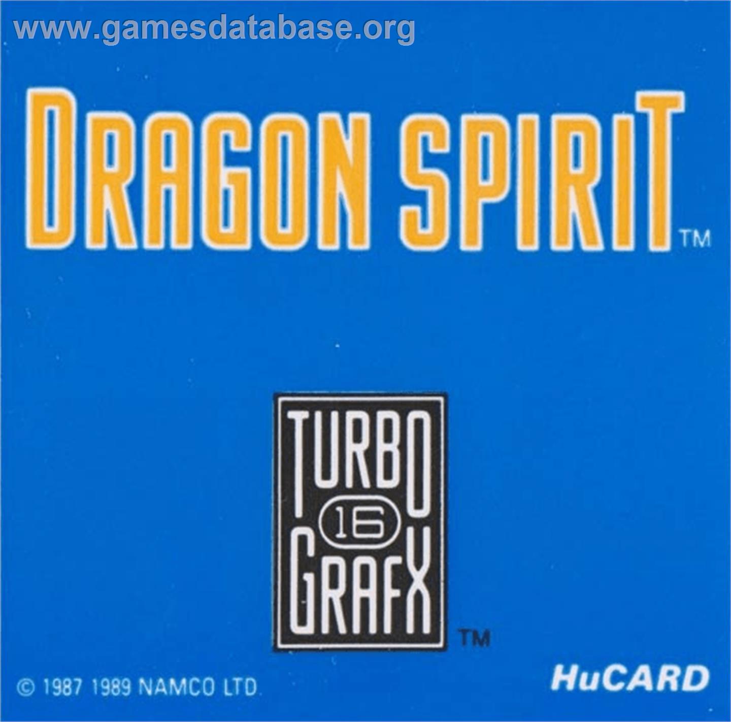 Dragon Spirit - NEC TurboGrafx-16 - Artwork - Cartridge Top
