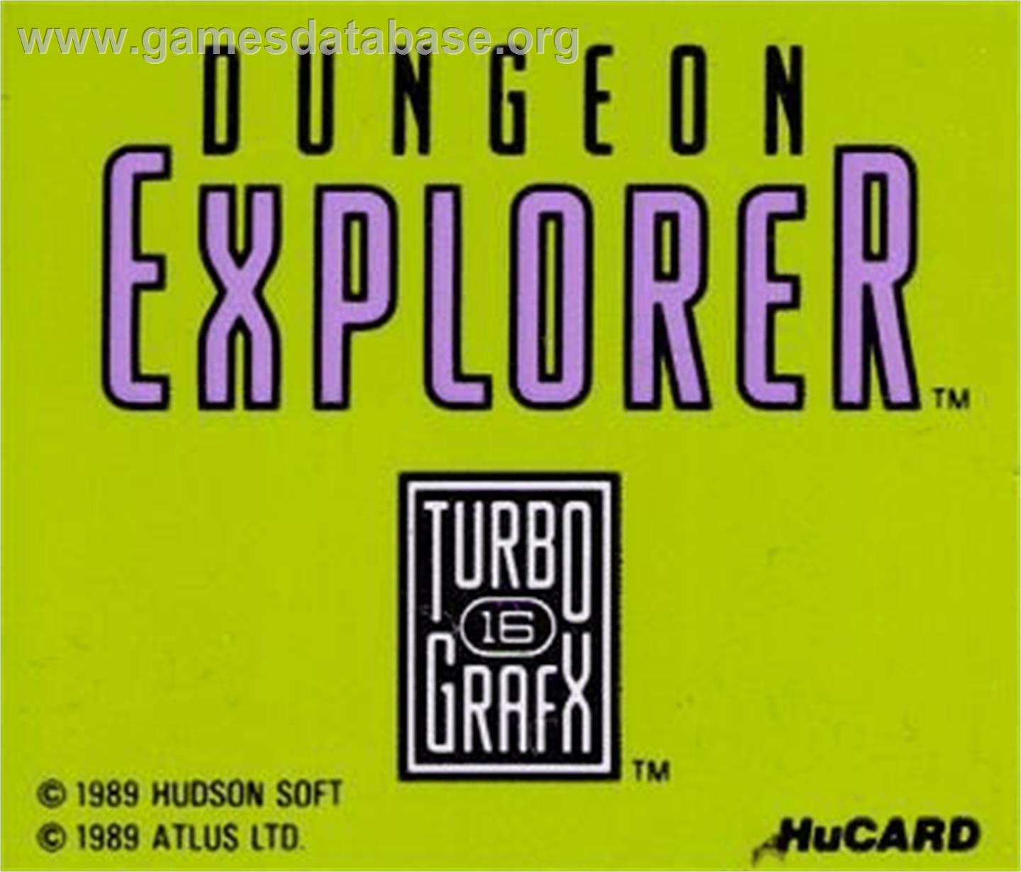 Dungeon Explorer - NEC TurboGrafx-16 - Artwork - Cartridge Top