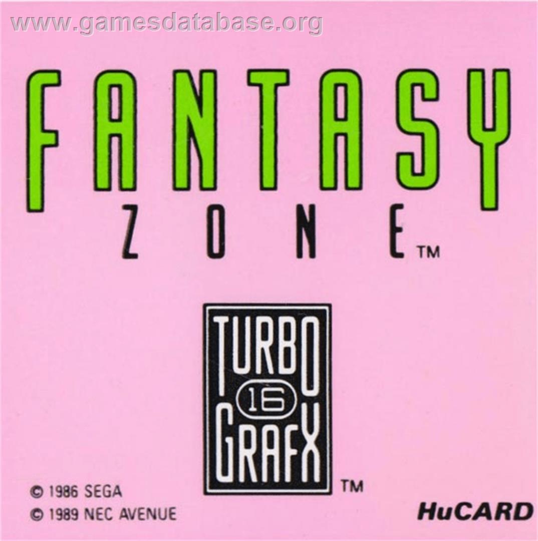 Fantasy Zone - NEC TurboGrafx-16 - Artwork - Cartridge Top