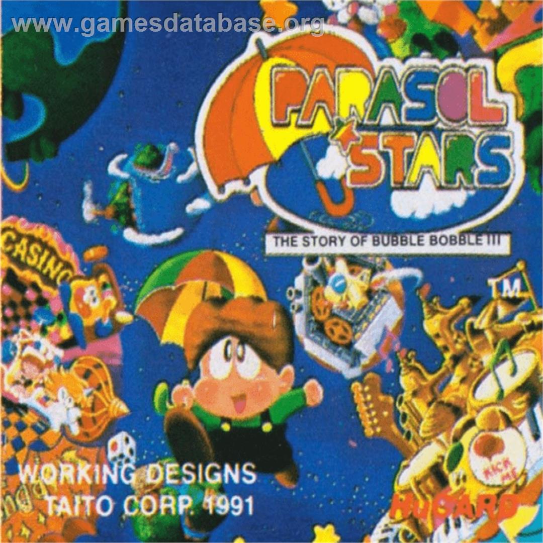 Parasol Stars - The Story Of Bubble Bobble 3 - NEC TurboGrafx-16 - Artwork - Cartridge Top