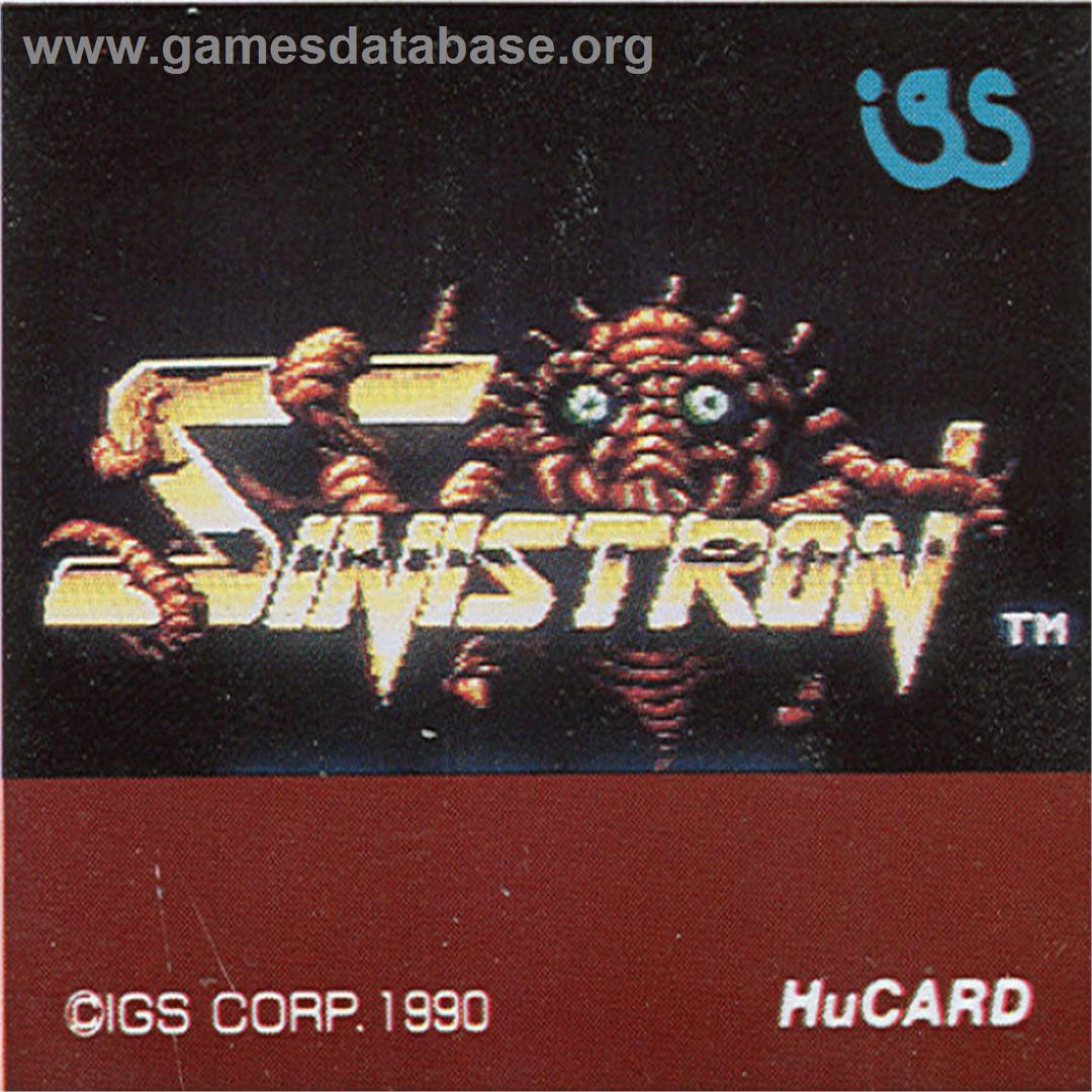Sinistron - NEC TurboGrafx-16 - Artwork - Cartridge Top