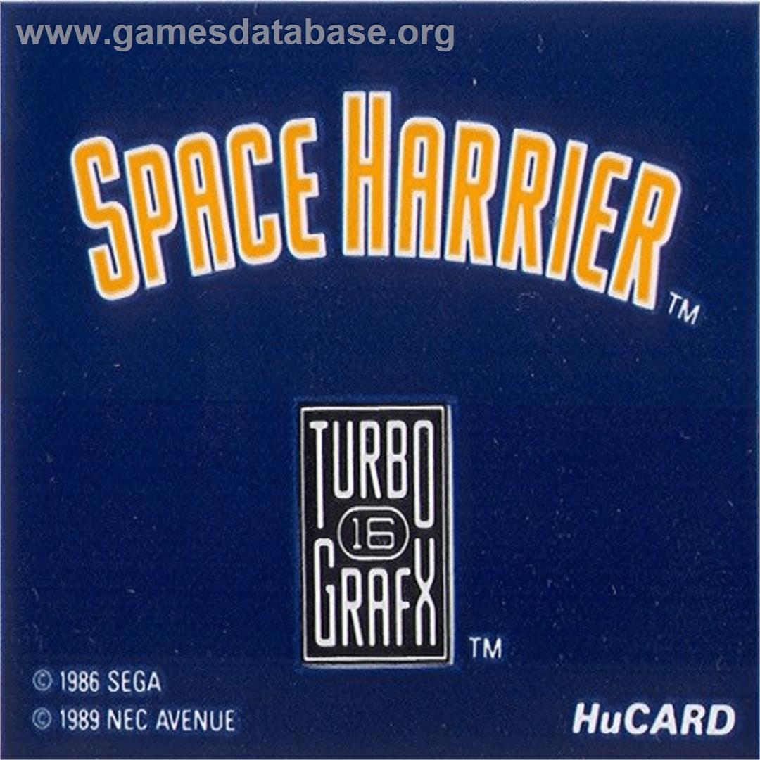 Space Harrier - NEC TurboGrafx-16 - Artwork - Cartridge Top