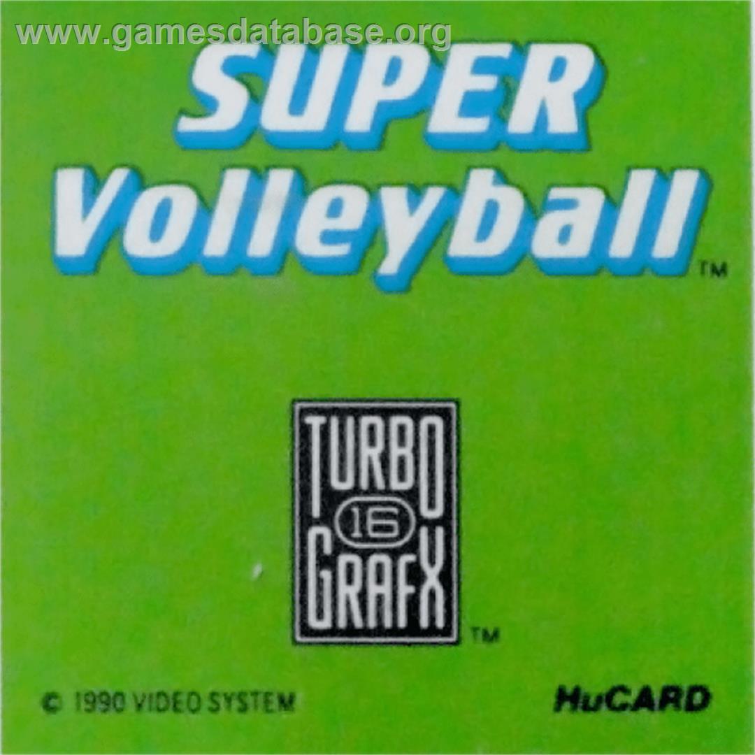 Super Volleyball - NEC TurboGrafx-16 - Artwork - Cartridge Top