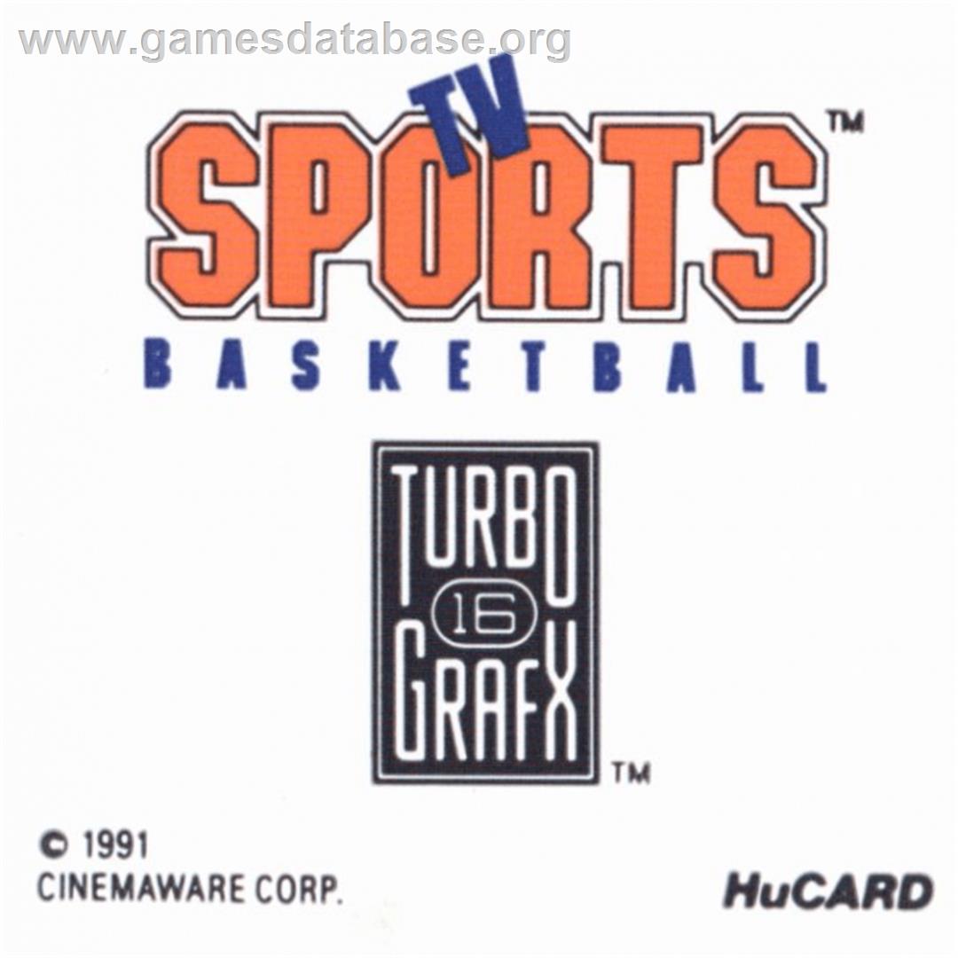 TV Sports: Basketball - NEC TurboGrafx-16 - Artwork - Cartridge Top