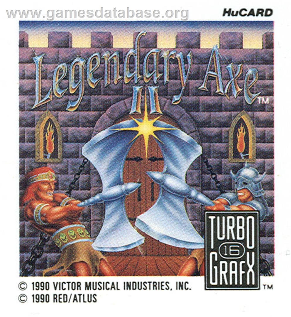 The Legendary Axe II - NEC TurboGrafx-16 - Artwork - Cartridge Top