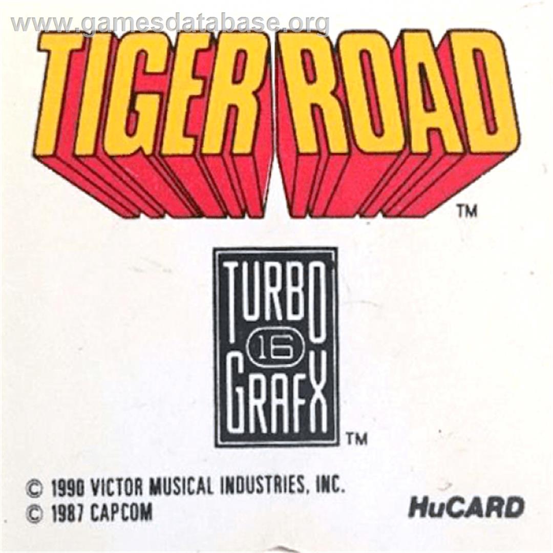 Tiger Road - NEC TurboGrafx-16 - Artwork - Cartridge Top