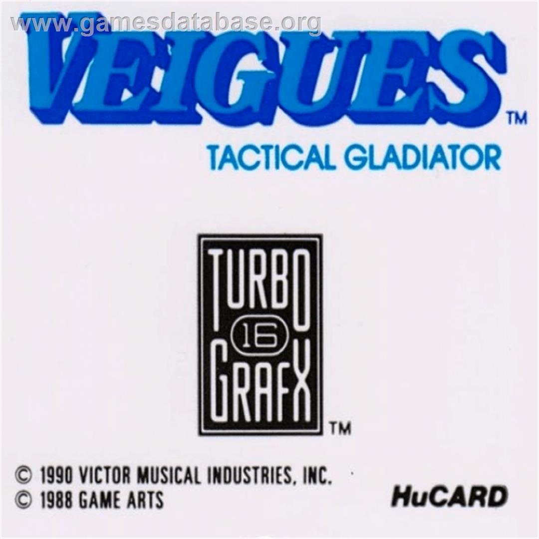 Veigues - Tactical Gladiator - NEC TurboGrafx-16 - Artwork - Cartridge Top