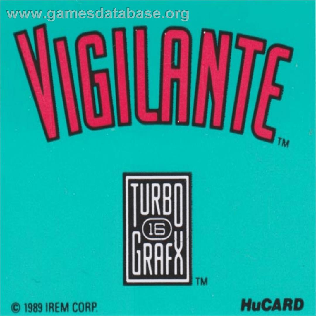 Vigilante - NEC TurboGrafx-16 - Artwork - Cartridge Top
