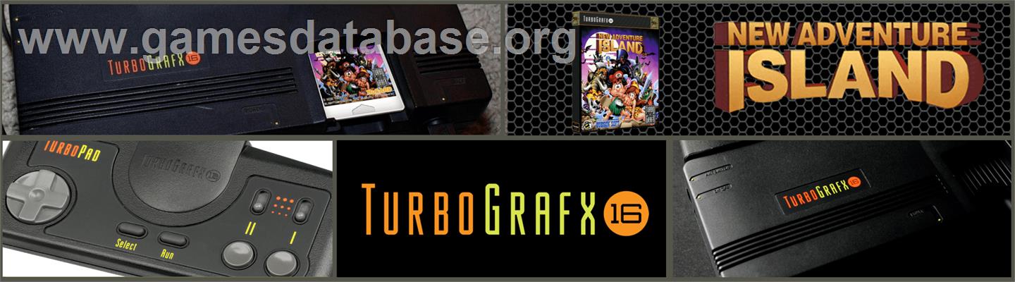 New Adventure Island - NEC TurboGrafx-16 - Artwork - Marquee