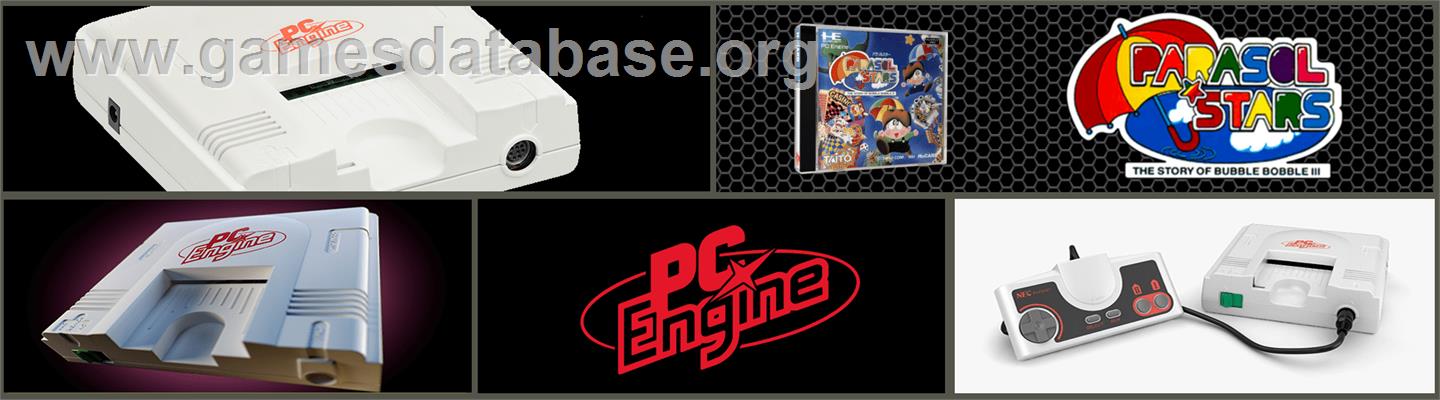 Parasol Stars - The Story Of Bubble Bobble 3 - NEC TurboGrafx-16 - Artwork - Marquee