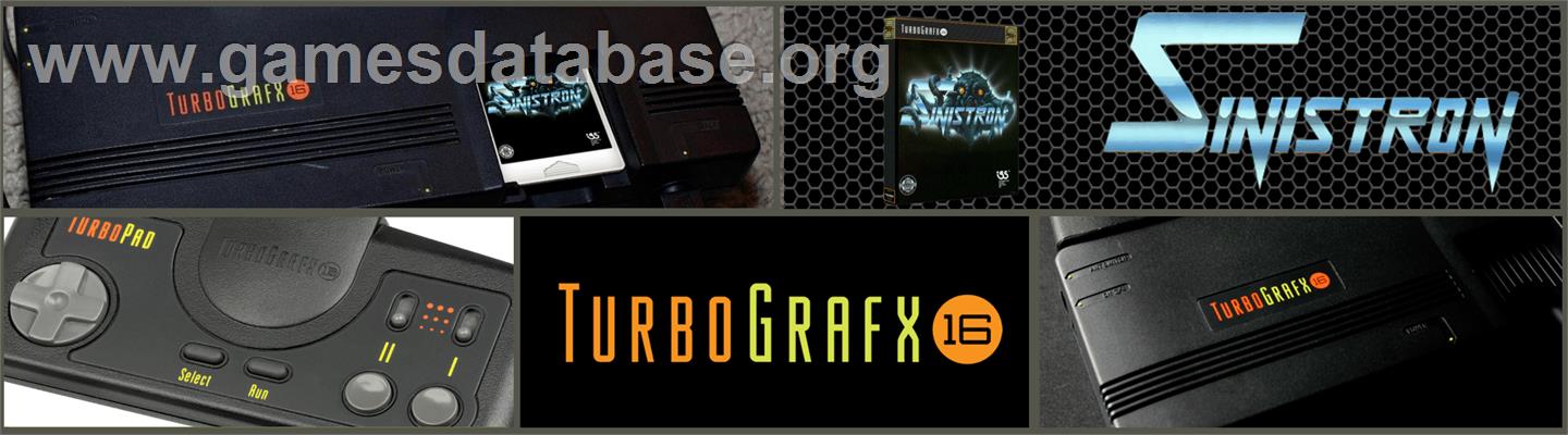 Sinistron - NEC TurboGrafx-16 - Artwork - Marquee