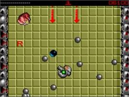 In game image of Ballistix on the NEC TurboGrafx-16.