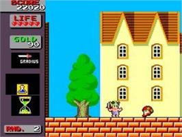 In game image of Bikkuriman World on the NEC TurboGrafx-16.