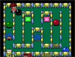 In game image of Chew Man Fu on the NEC TurboGrafx-16.