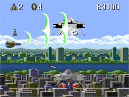 In game image of Dead Moon on the NEC TurboGrafx-16.