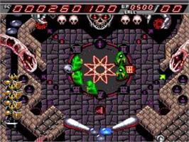 In game image of Devil's Crush on the NEC TurboGrafx-16.