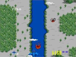In game image of Dragon Spirit on the NEC TurboGrafx-16.