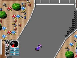 In game image of F1 Circus on the NEC TurboGrafx-16.