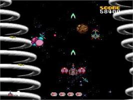 In game image of Formation Armed F on the NEC TurboGrafx-16.