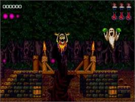 In game image of Ghost Manor on the NEC TurboGrafx-16.
