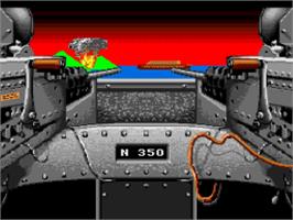 In game image of Gunboat on the NEC TurboGrafx-16.