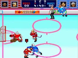 In game image of Hit the Ice - The Video Hockey League on the NEC TurboGrafx-16.
