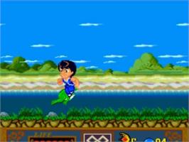 In game image of Jackie Chan's Action Kung Fu on the NEC TurboGrafx-16.