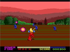 In game image of Jinmu Denshou on the NEC TurboGrafx-16.